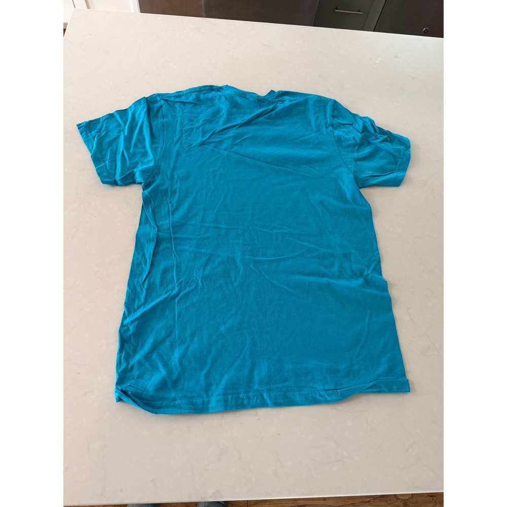 Gildan Softstyle Turquoise Blue Cotton Short Sleeve T-Shirt Mens Small S 64000 - Picture 2 of 5